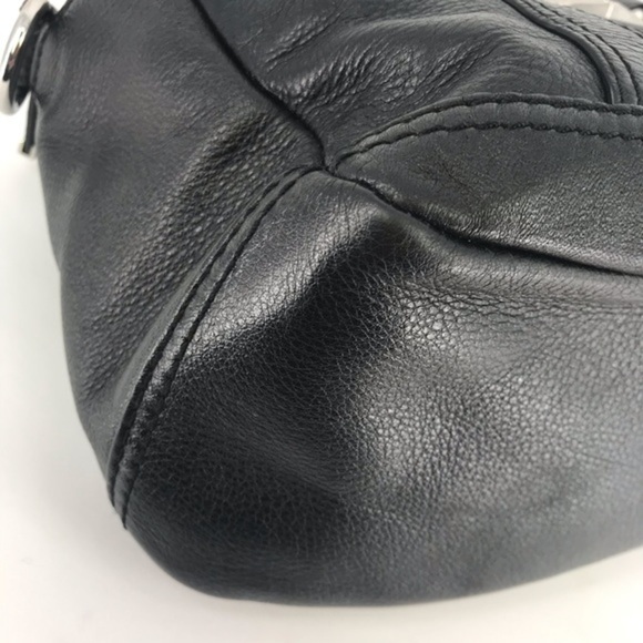 Calvin Klein Black Soft Pebbled Leather Satchel with detachable shoulder strap - Picture 10 of 13